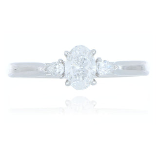 A&S Engagement Collection Platinum 0.55ct diamond 3 stone ring