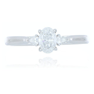 A&S Engagement Collection Platinum 0.50ct diamond 3 stone ring