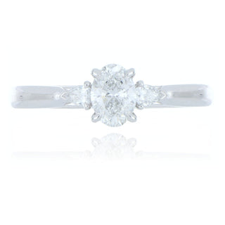 Allum & Sidaway Jewellery A&S Engagement Collection Platinum 0.57ct diamond 3 stone ring 0103476