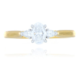 A&S Engagement Collection 18ct yellow gold 0.50ct diamond 3 stone ring