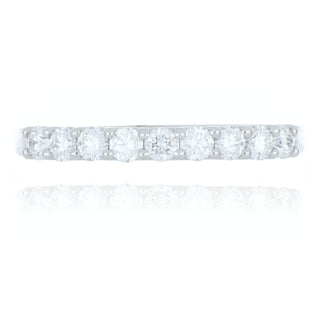 Platinum 0.49ct Diamond Half Eternity Ring