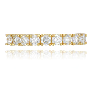 18ct Yellow Gold 0.66ct Diamond Half Eternity Ring