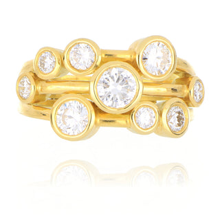 Fine Jewellery Jewellery 18ct Yellow Gold 1.70ct Diamond Scatter Ring 0109080