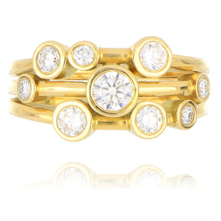 Fine Jewellery Jewellery 18ct Yellow Gold 0.82ct Diamond Scatter Ring 0109081