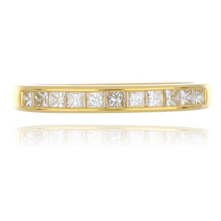 18ct Yellow Gold 0.49ct Diamond Half Eternity Ring