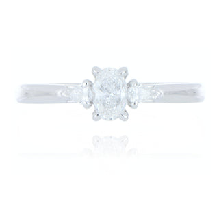 Allum & Sidaway Jewellery A&S Engagement Collection Platinum 0.40ct Diamond 3 Stone Ring 0120016