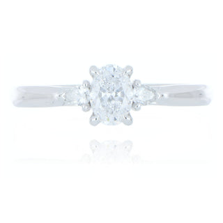 Allum & Sidaway Jewellery A&S Engagement Collection Platinum 0.55ct Diamond 3 Stone Ring 0120019