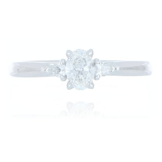 Allum & Sidaway Jewellery A&S Engagement Collection Platinum 0.45ct Diamond 3 Stone Ring 0120020