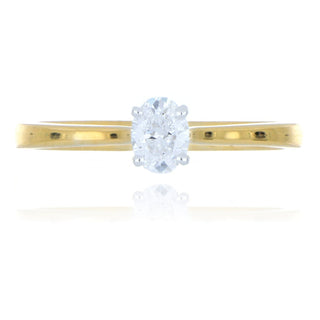 A&S Engagement Collection 18ct yellow gold 0.32ct diamond solitaire ring