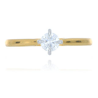 A&S Engagement Collection 18ct yellow gold 0.32ct diamond solitaire ring
