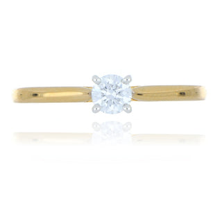 A&S Engagement Collection 18ct yellow gold 0.25ct diamond solitaire ring