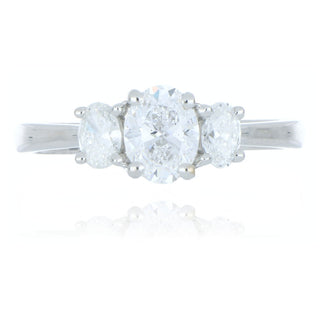 Allum & Sidaway Jewellery A&S Engagement Collection Platinum 1.10ct diamond 3 stone ring 0120693