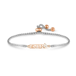 Nomination Jewellery Nomination Pink PVD Stainless Steel and Cubic Zirconia Milleluci Sister Bracelet 2522337