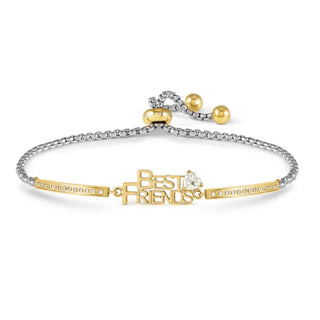 Nomination Jewellery Nomination Yellow PVD Stainless Steel and Cubic Zirconia Milleluci Best Friend Bracelet 2522338