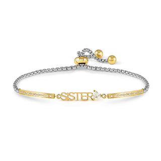 Nomination Jewellery Nomination Yellow PVD Stainless Steel and Cubic Zirconia Milleluci Sister Bracelet 2522339