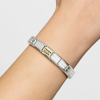 Nomination Jewellery Nomination Stainless Steel and 18ct Yellow Gold Composable Carpe Diem Link 2514301