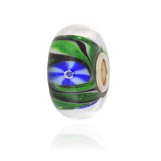 Trollbeads Unique Green And Blue Swirl Bead