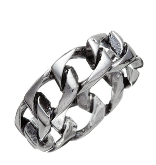 Giovanni Raspini Silver Chain Link Ring - Size 62