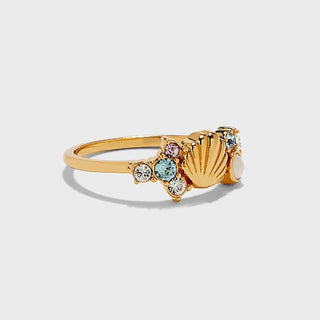Olivia Burton yellow gold plated Sparkle Shell ring