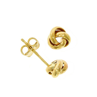 9ct Yellow Gold Polished Knotted Stud Earrings