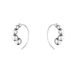 Georg Jensen Silver Grape Hoop Earrings