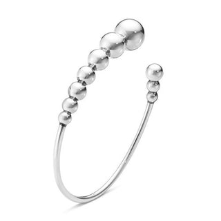 Georg Jensen Silver Moonlight Grapes Open Bangle - Small