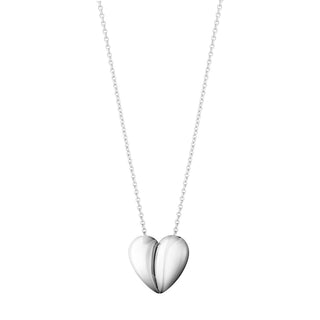 Georg Jensen Silver Curve Heart Necklace