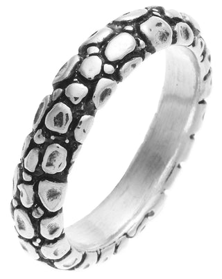 Giovanni Raspini Silver Mini Crocodile Ring - Size 52