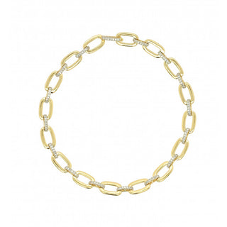 9ct Yellow Gold 0.35ct Diamond Chain Link Bracelet