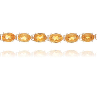 9ct Yellow Gold Citrine Tennis Bracelet
