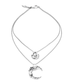 Giovanni Raspini Silver Ad Astra Double Necklace