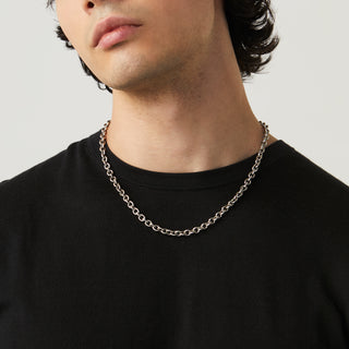 Giovanni Raspini Silver Oval Chain Necklace