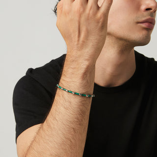 Giovanni Raspini Silver Malachite Tango Bracelet