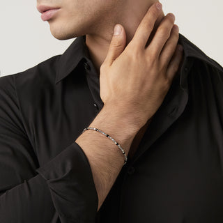 Giovanni Raspini Silver and Onyx Cubes Bracelet