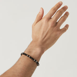 Giovanni Raspini Silver Onyx Tango Bracelet - Size L