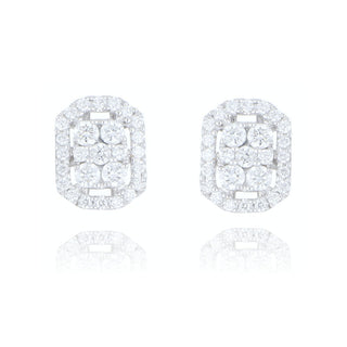 18ct white gold 0.46ct diamond stud earrings