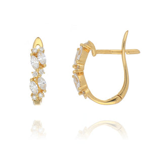 18ct Yellow Gold 0.51ct Fancy Diamond Hoop Earrings