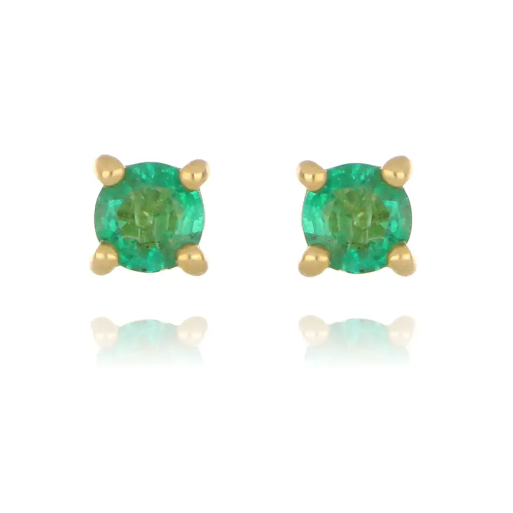 4mm emerald cheap stud earrings