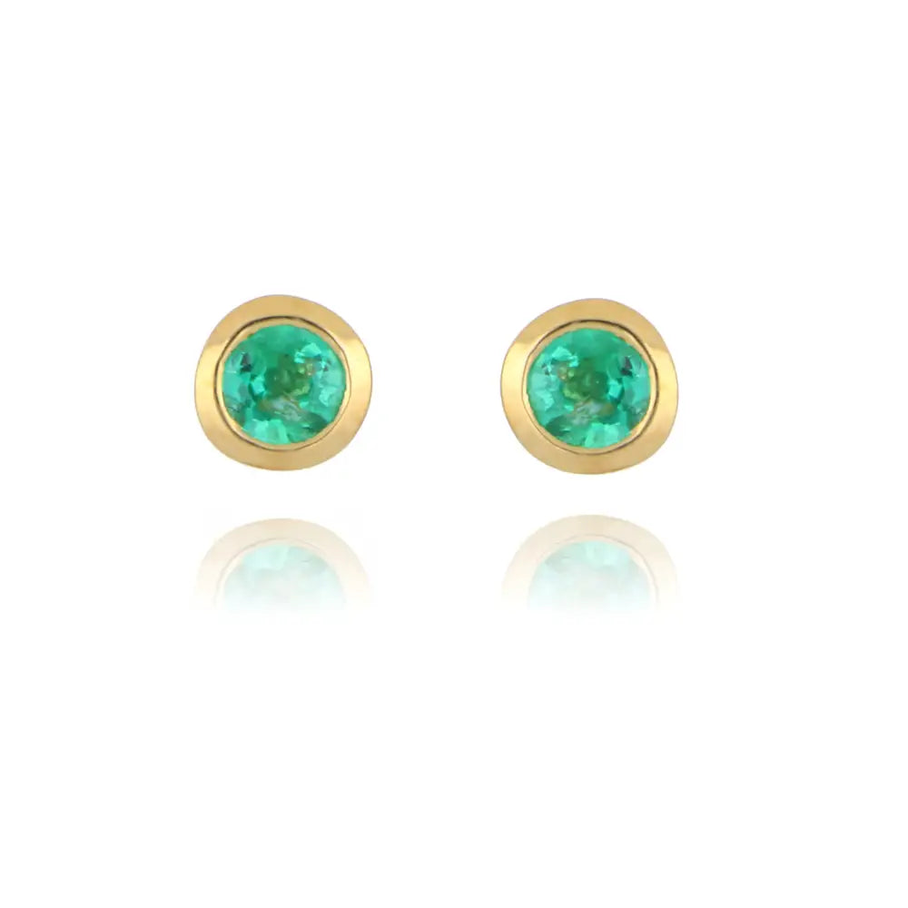 9ct gold 2025 emerald earrings