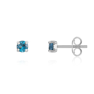 Fine Jewellery Jewellery 9ct White Gold 0.60ct London Blue Topaz Stud Earrings 1218262