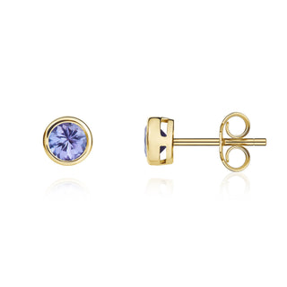 Fine Jewellery Jewellery 9ct Yellow Gold 0.58ct Tanzanite Stud Earrings 1218307