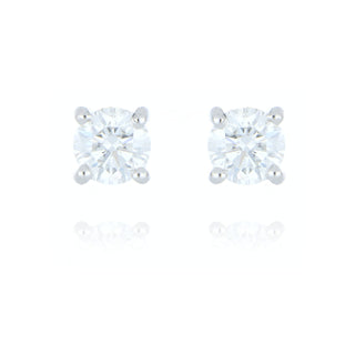 Platinum 0.80ct Diamond Solitaire Stud Earrings
