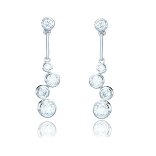 Fine Jewellery Jewellery 18ct White Gold 0.80ct Diamond Scatter Drop Earrings 1220235