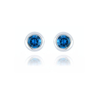 9ct White Gold 0.27ct London Blue Topaz Stud Earrings