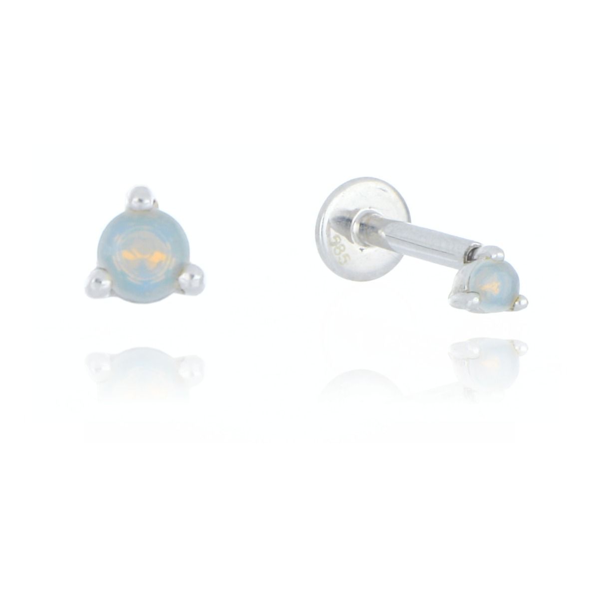 2mm opal deals stud earrings