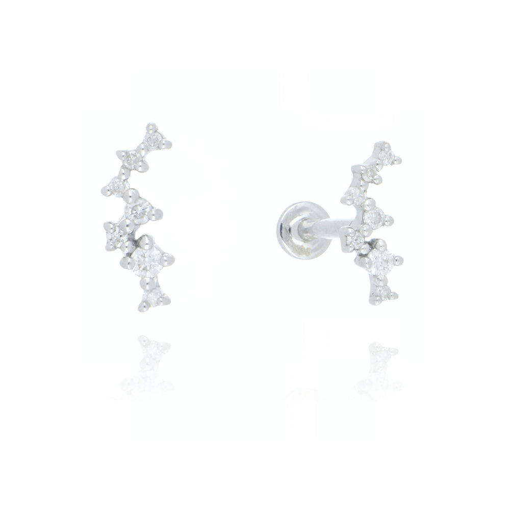 Diamond single stud earring top