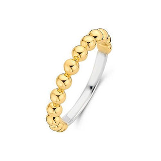 Ti Sento Yellow Gold Plated Bobble Ring - Size 56