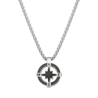 Nomination Jewellery Nomination Stainless Steel and Black PVD Manvision Wind Rose Necklace 2504143