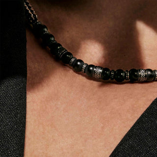 Nomination Jewellery Nomination Stainless Steel and Black Agate Manvision Necklace 2520242