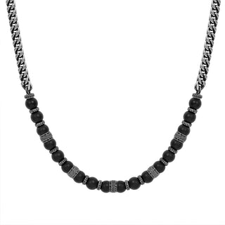 Nomination Jewellery Nomination Stainless Steel and Black Agate Manvision Necklace 2520242